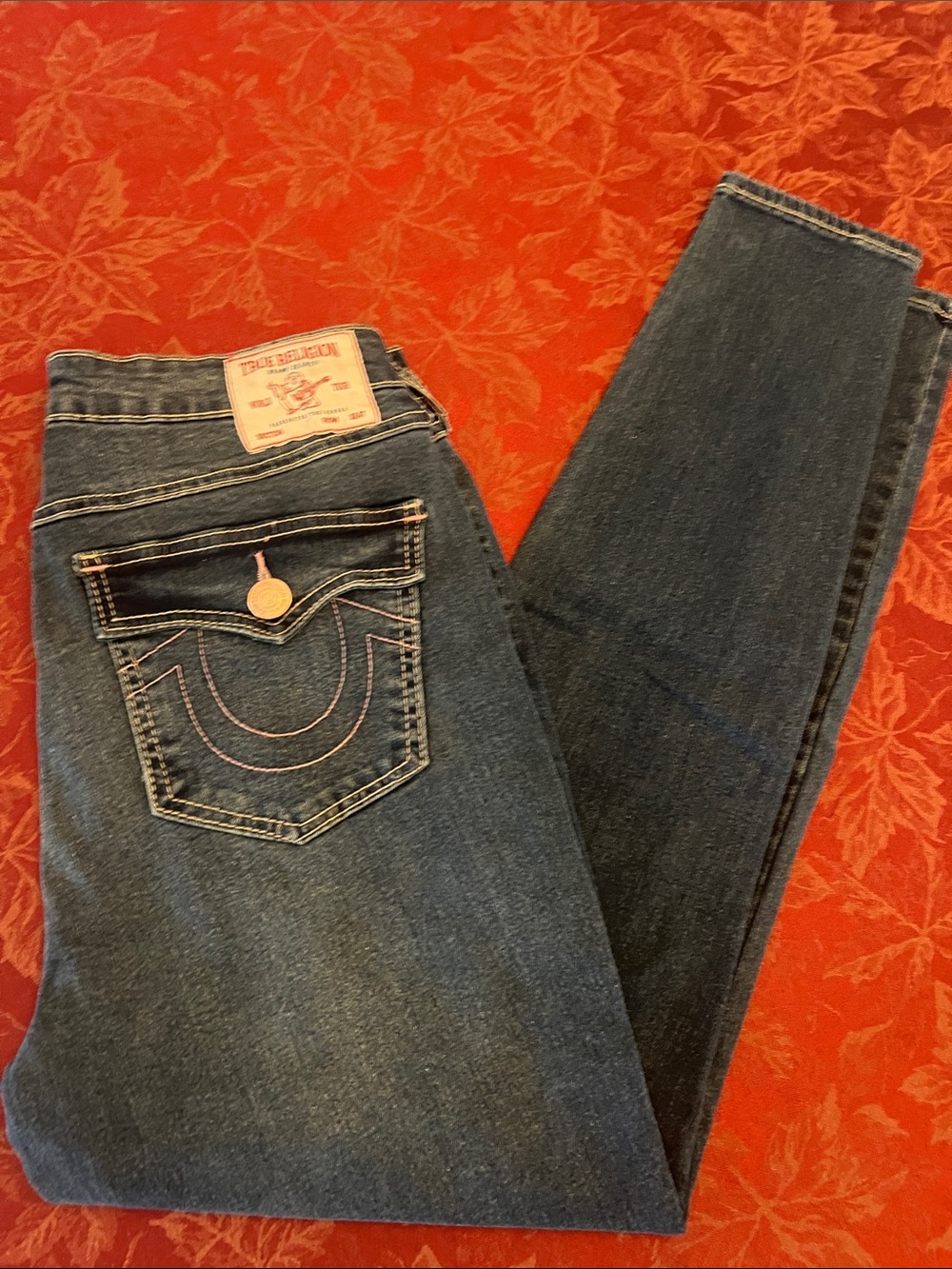 True Religion Women's Halle High Rise Dark Blue Skinny Jeans NWT 29